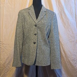 The Limited Black and White Textured Blazer